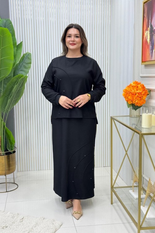 Nisa Etekli Takım  Siyah