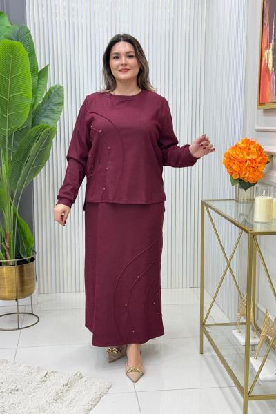 Nisa Etekli Takım  Bordo