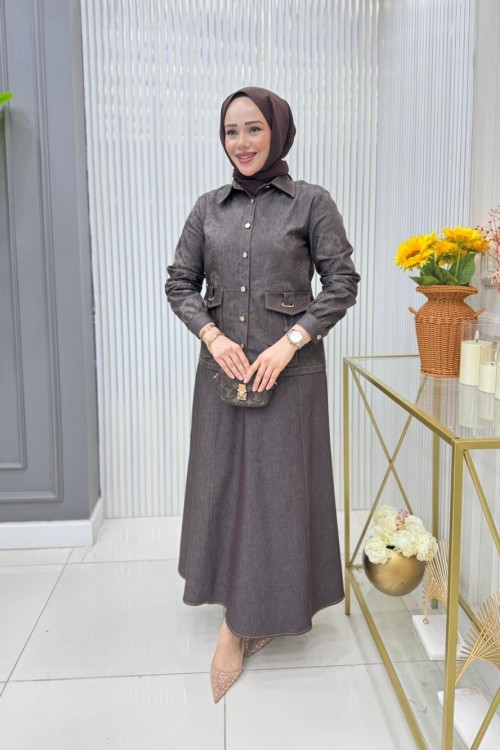 Olcay Etekli Takım  Kahverengi