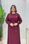 Orkide Elbise Bordo