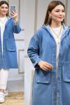 Oversize Kot Ceket Mavi