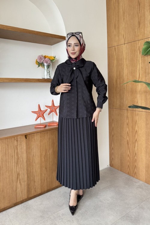 Özge etekli Takım Siyah