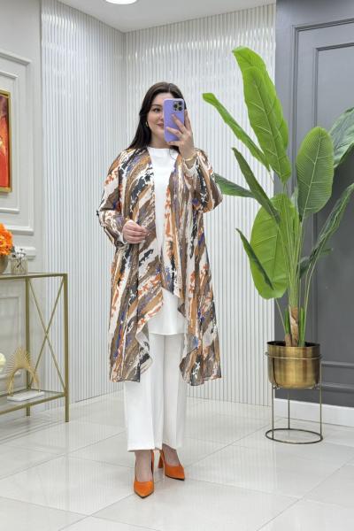 Pelda İçlik-hırka Takım  Taba