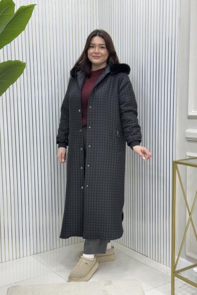 Pınar Kapitone Mont Siyah