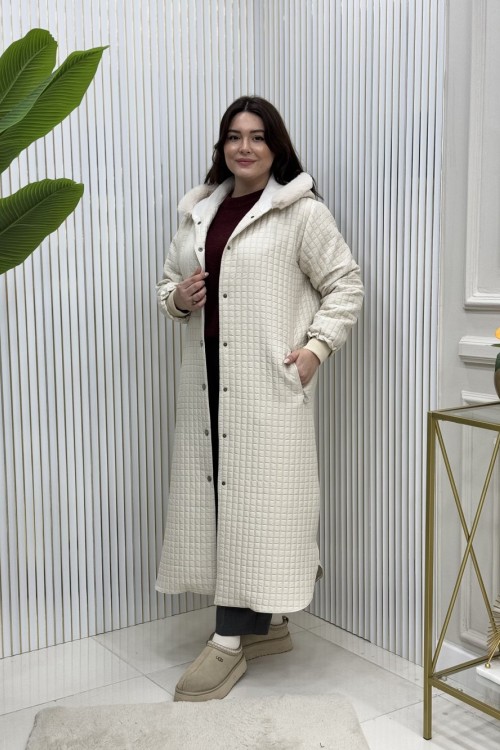 Pınar Kapitone Mont Taş Rengi