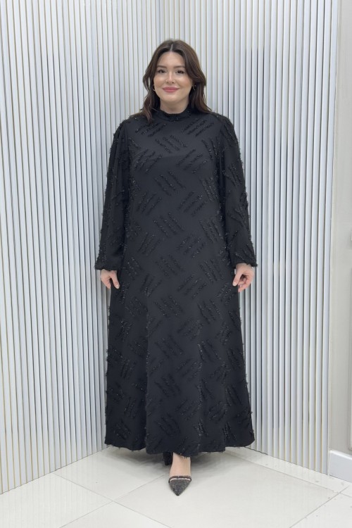 Püskül Abiye Siyah