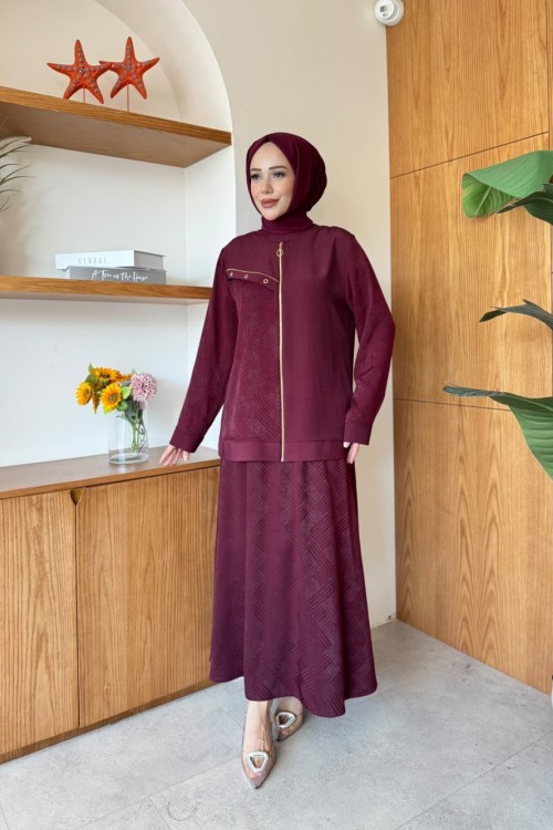 Şebnem Etekli Takım Bordo