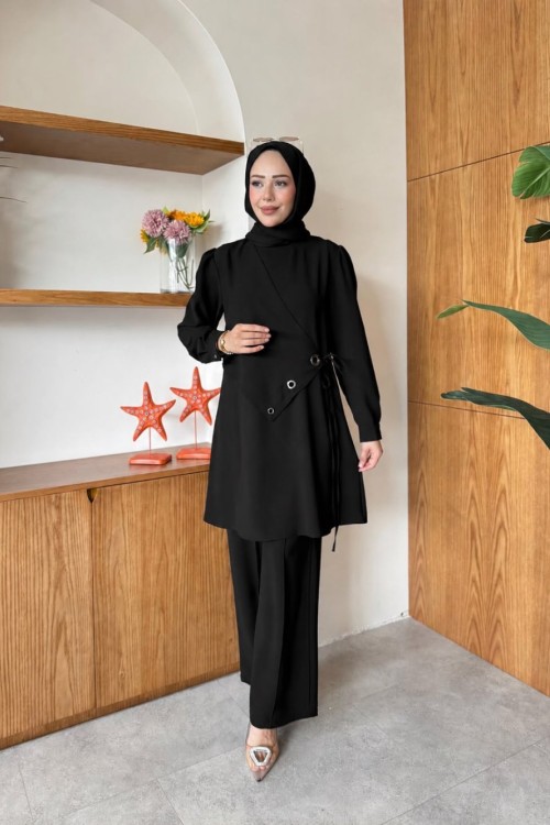 Selcan Tunik Takım Siyah