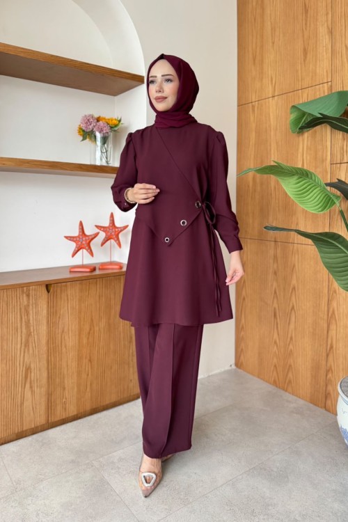 Selcan Tunik Takım Bordo