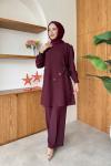 Selcan Tunik Takım  Bordo