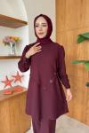 Selcan Tunik Takım  Bordo