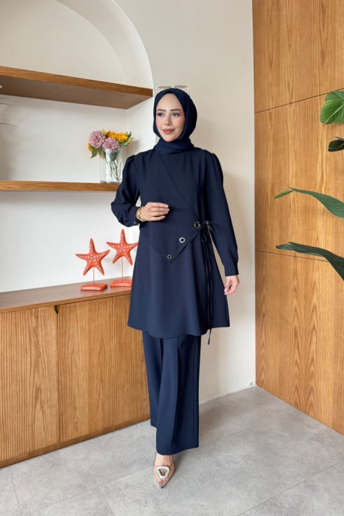 Selcan Tunik Takım Lacivert