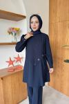 Selcan Tunik Takım  Lacivert