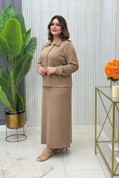 Selvi Etekli Takım Camel