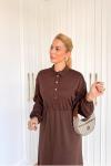 Sema Oys Elbise Kahverengi