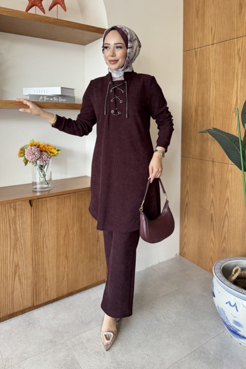 Seniha Tunik Takım Bordo
