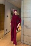 Şermin Pantolon Takım Bordo