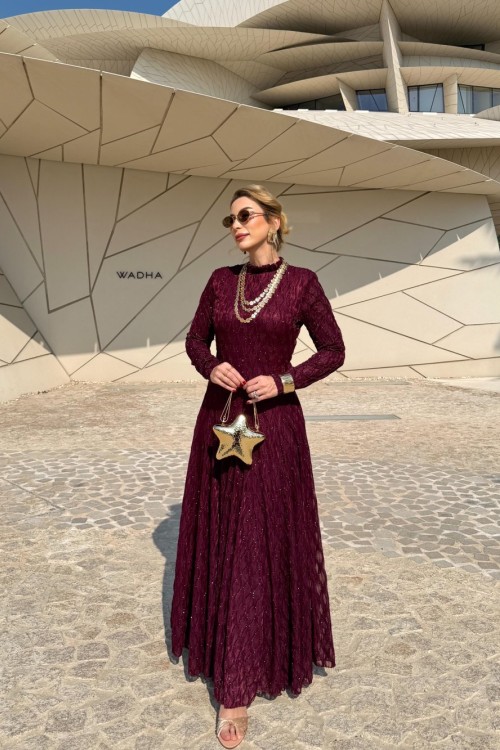 Sümbül Elbise Bordo