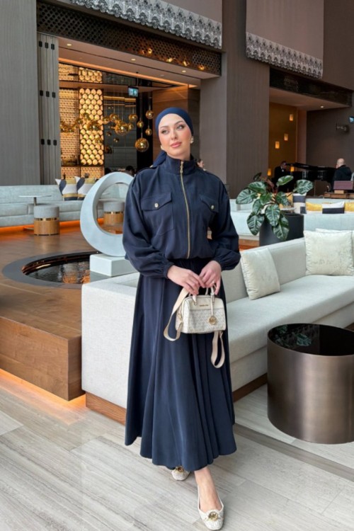 Sümeyra Etekli Takım  Lacivert