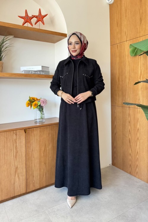 Tülin Ceketli Elbise Takım Siyah