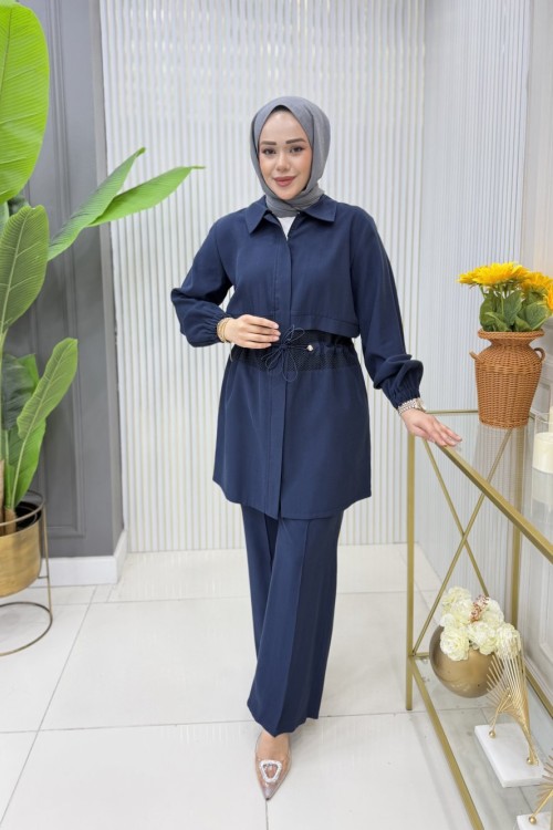 Ülkü Tunik Takım Lacivert
