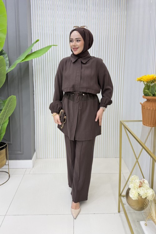 Ülkü Tunik Takım Acı Kahve