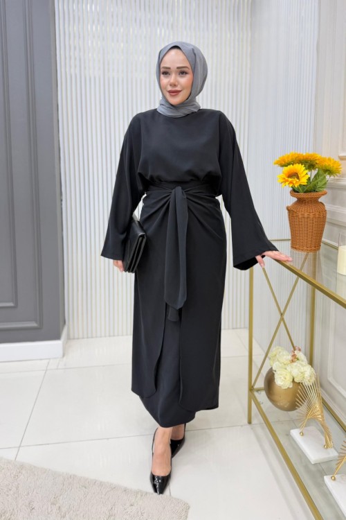 Yeliz Etekli Takım Siyah