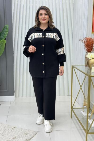 Yeşim Triko Takım Siyah