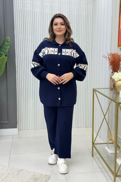 Yeşim Triko Takım Lacivert