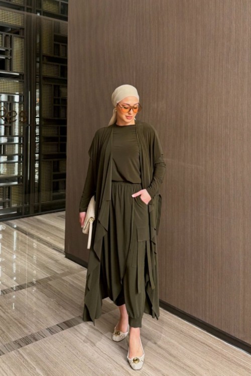 Zarife Üçlü Takım Haki