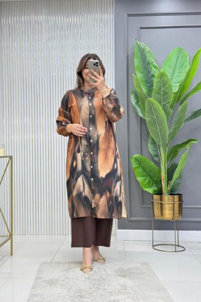 Zehra Takım Koyu Kahverengi