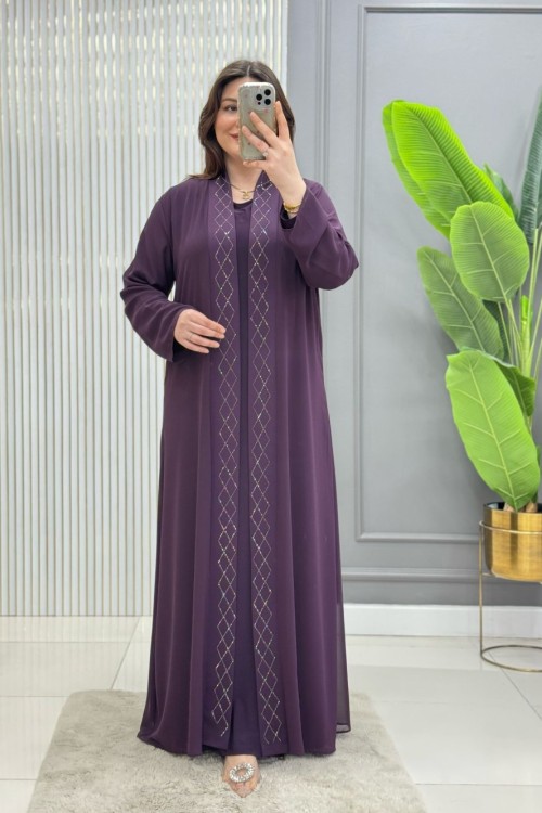 Zümra Elbise Mor