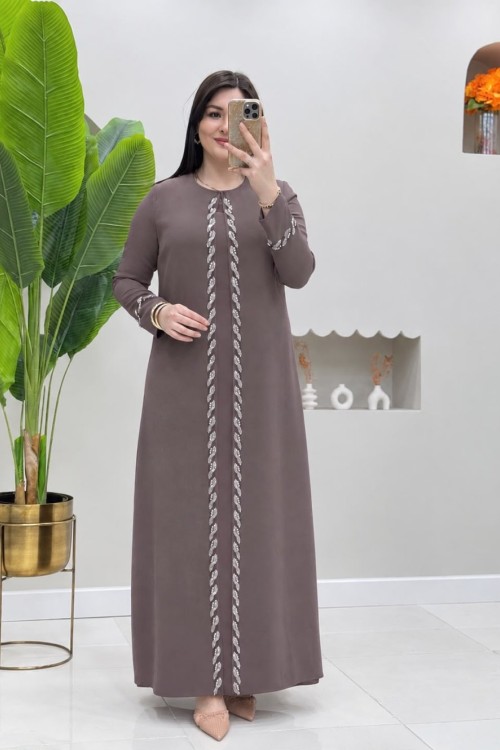 Rüveyda Abiye Koyu Vizon
