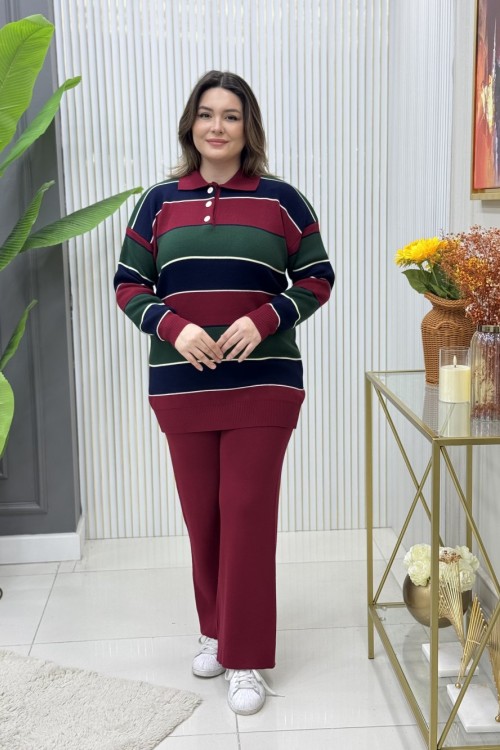 Zerrin Triko Takım  Bordo