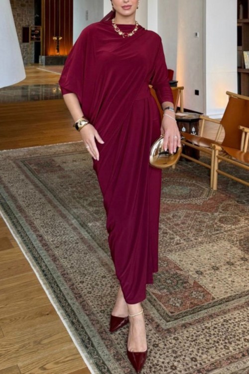 Gümüş Elbise Bordo