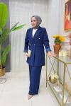 Ayşin Pantolonlu Takım Lacivert
