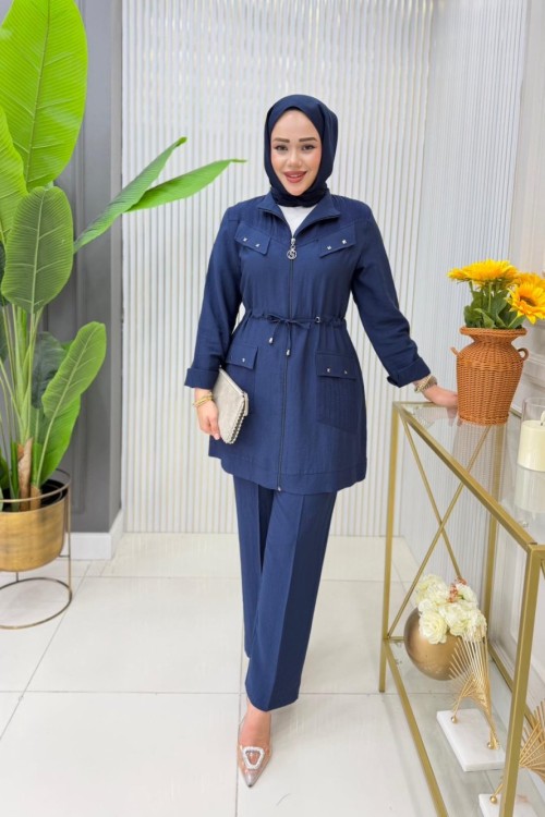 Dilara Tunik Takım Lacivert