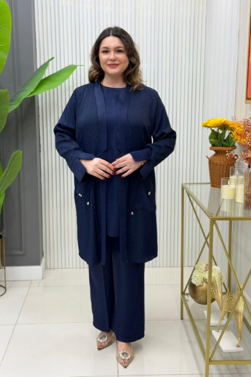 Kayla  Üçlü Takım Lacivert