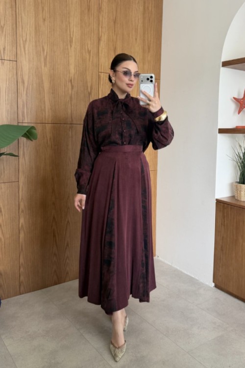 Jale Etekli Takım Bordo