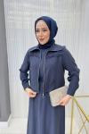 Meryem  Ceketli Elbise Takım  Lacivert