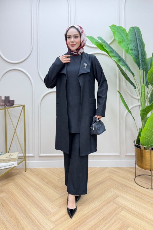 Melike Üçlü Takım Siyah