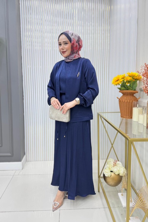 Nehir Etekli Takım Lacivert