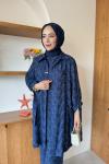 Saliha Üçlü Takım Lacivert