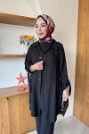 Saliha Üçlü Takım Siyah