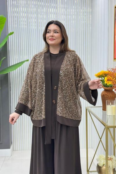 Viola Şık Takım Kahverengi